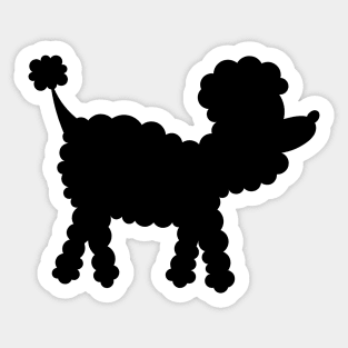 Poodle dog silhouette repeating design Sticker